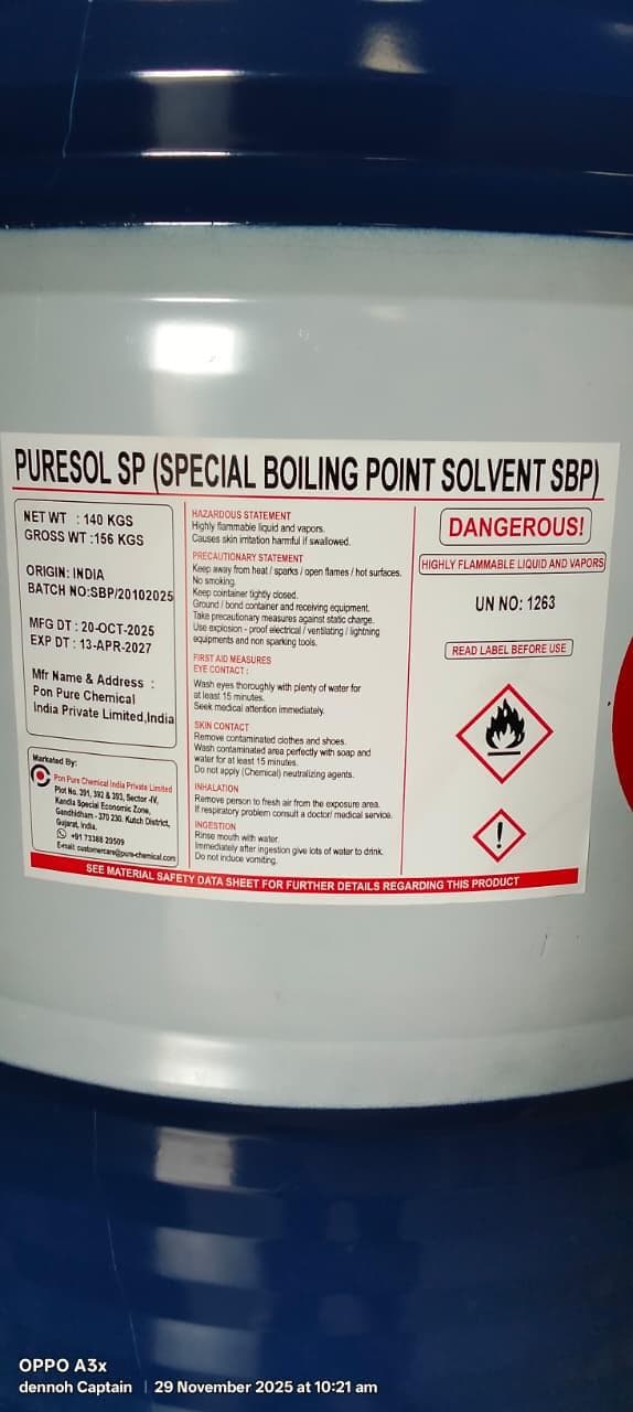 PURESOL SP (SPECIAL BOILING POINT SOLVENT SBP)