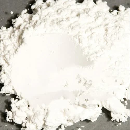Heap of fine white chemical powder.