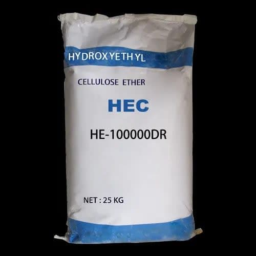 25 kg sack of hydroxyethyl cellulose ether, grade HE-100000DR.