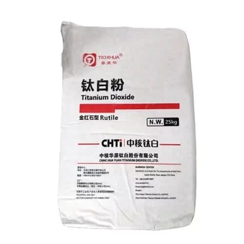 25 kg sack of rutile titanium dioxide from CNNC Hua Yuan.