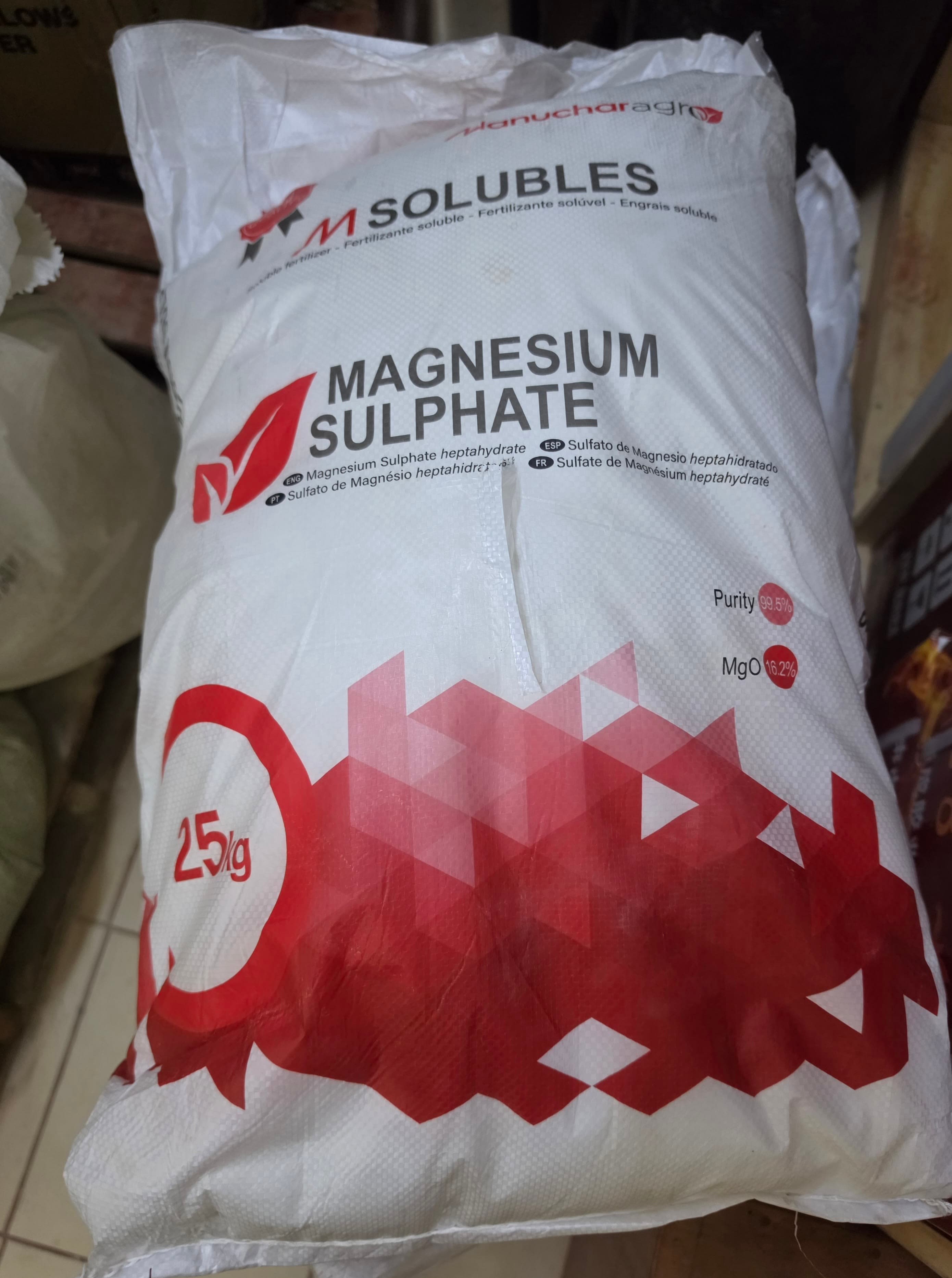25 kg sack of water-soluble magnesium sulphate heptahydrate.