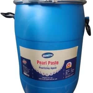 Blue 50 kg drum of Zenith pearl paste pearlizing agent.