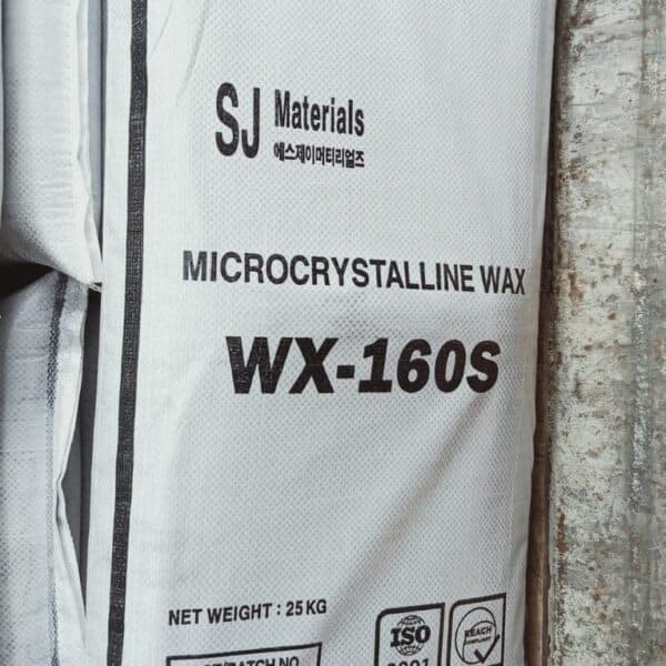25 kg sacks of SJ Materials microcrystalline wax WX-160S.