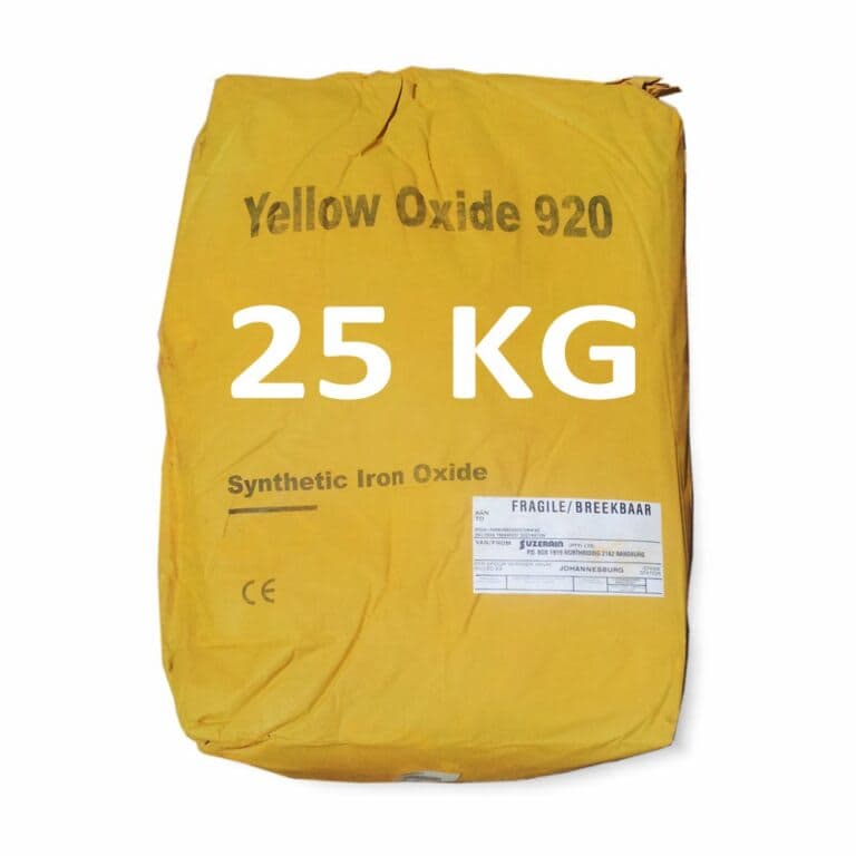 25 kg yellow sack of synthetic iron oxide, grade Yellow Oxide 920.
