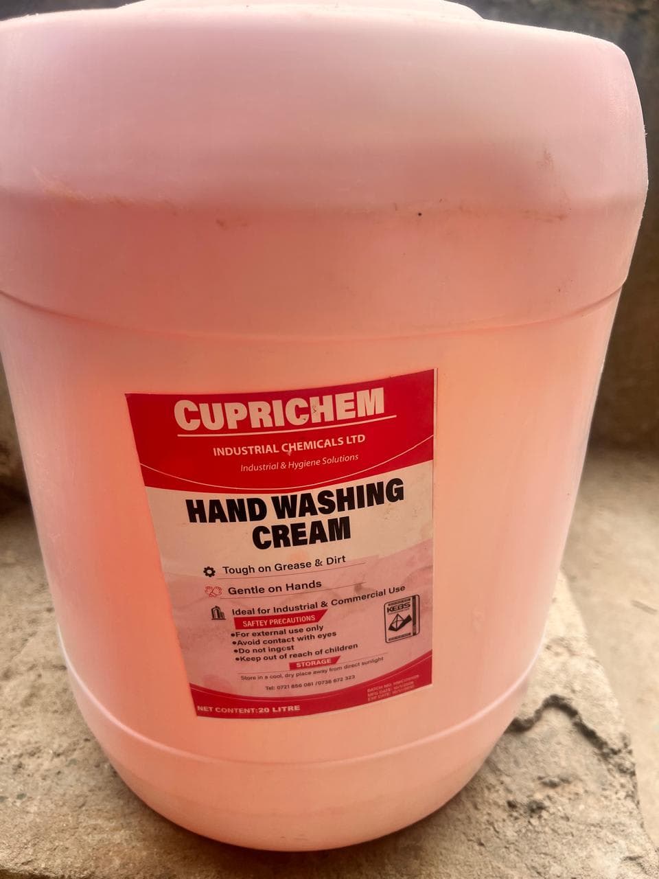 20 litre drum of Cuprichem Hand Washing Cream for industrial and commercial use.