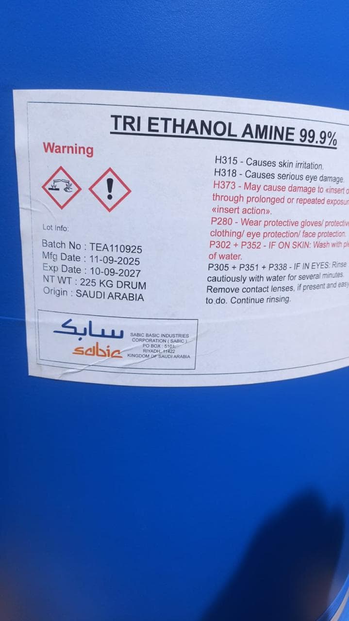 TRI ETHANOL AMINE 99.9%