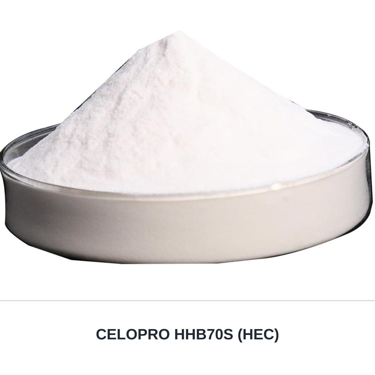 Photograph of an unbranded sample labeled CELOPRO HHB70S (HEC).
