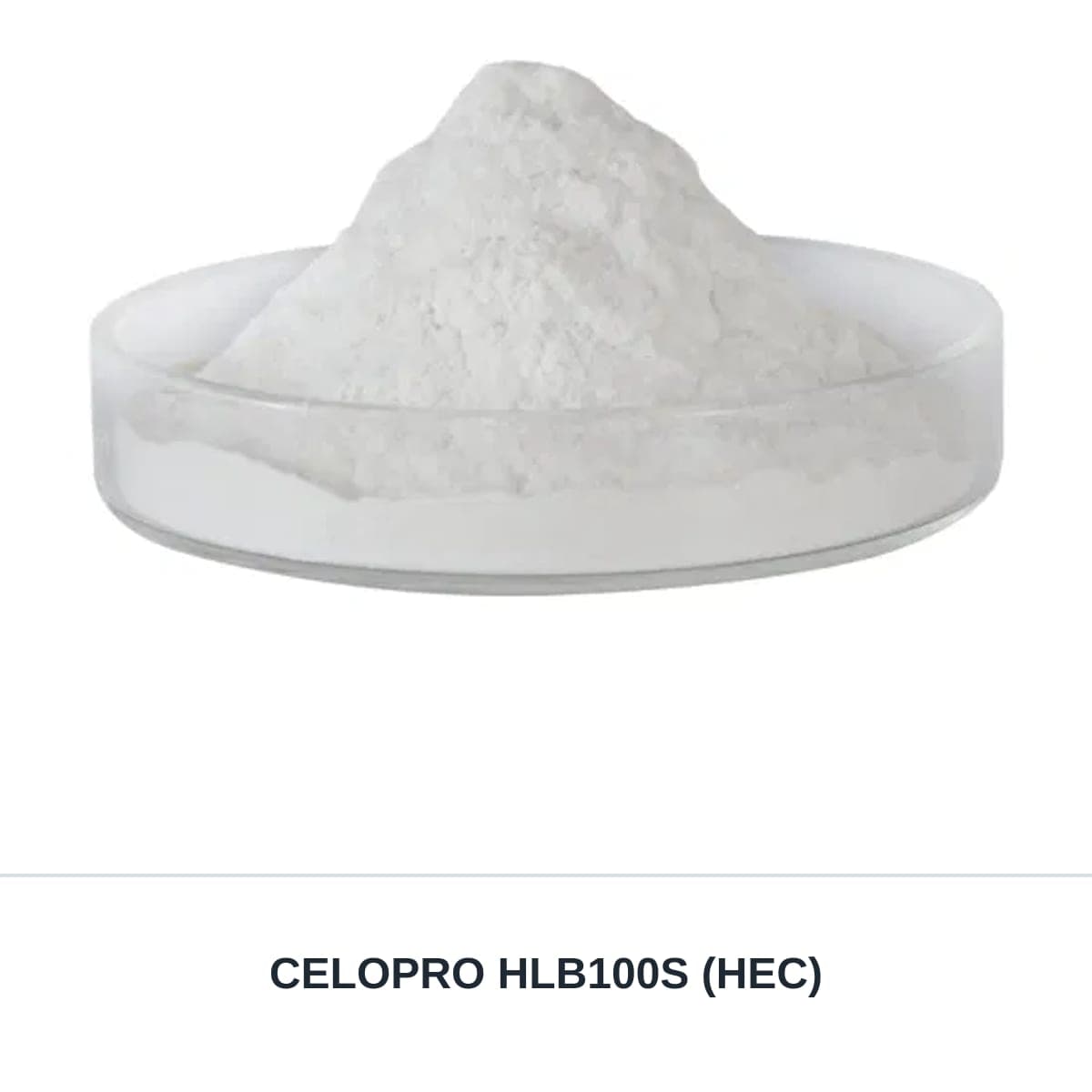 Photograph of an unbranded sample labeled CELOPRO HLB100S (HEC).