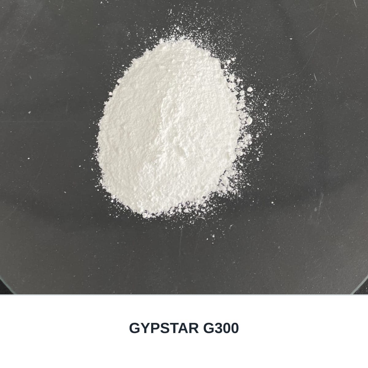 Photograph of an unbranded sample labeled GYPSTAR G300.