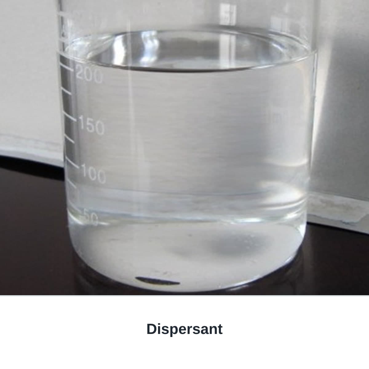 Photograph of an unbranded sample labeled Dispersant.