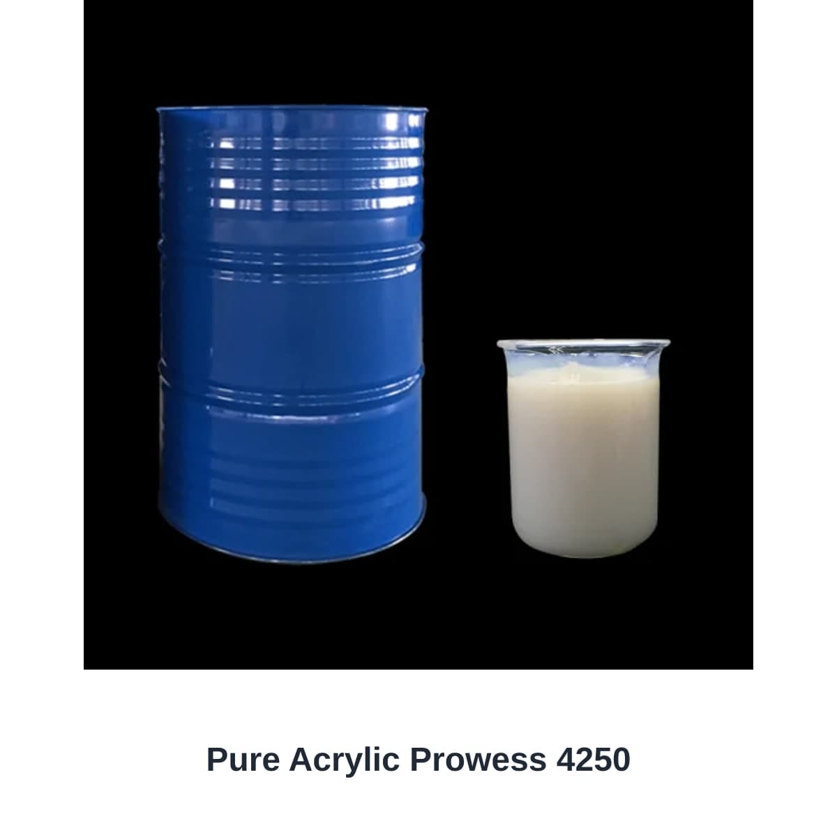 Unbranded photograph of a Pure Acrylic Prowess 4250 material sample with a simple product name label.