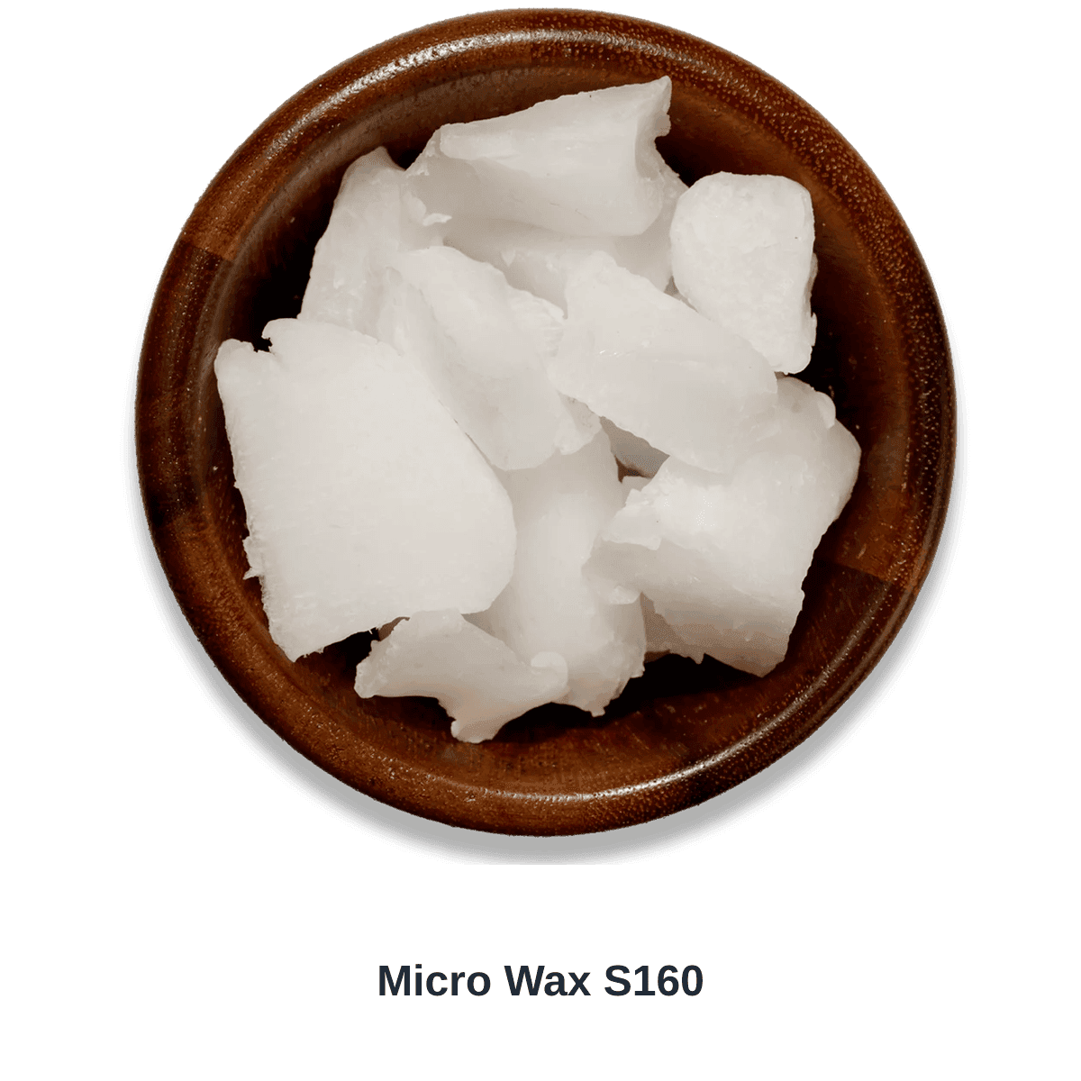 Unbranded photograph of a Micro Wax S160 material sample with a simple product name label.